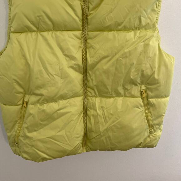 Old Navy Puffer Vest Womens Size Small Citrine Yellow Pockets Outdoor Cabin NWOT - Picture 2 of 8